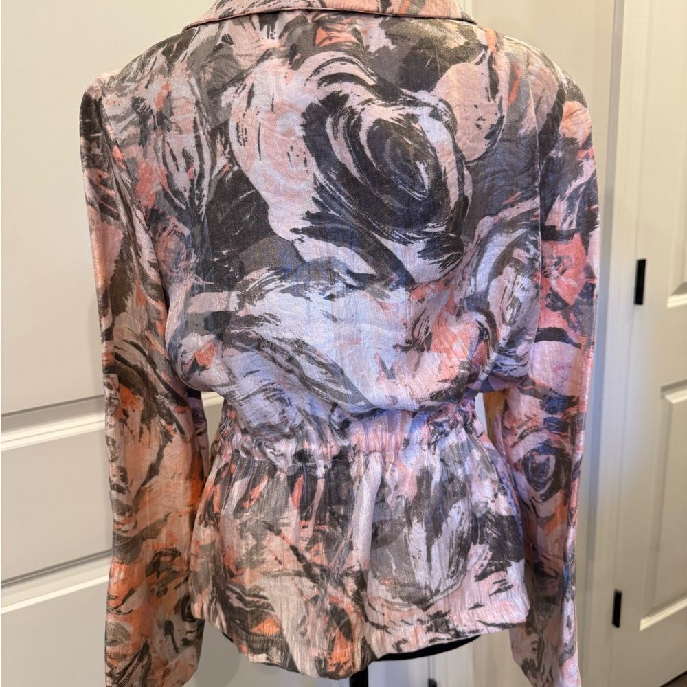 Ruby Rd. Women's Utility Jacket - Pink and Gray - Picture 12 of 13